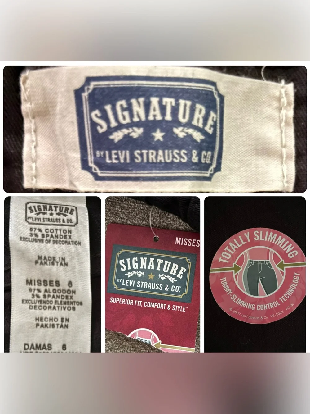 Levi's Black Slim Control Denim Bermuda Shorts